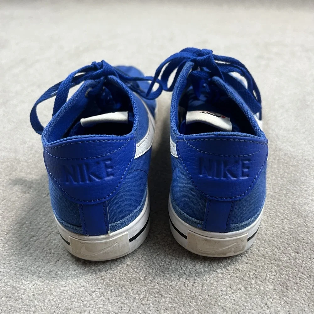 Nike Court Legacy Canvas Mens Blue White Low Top Sneakers CW6539-401 Size 8.5